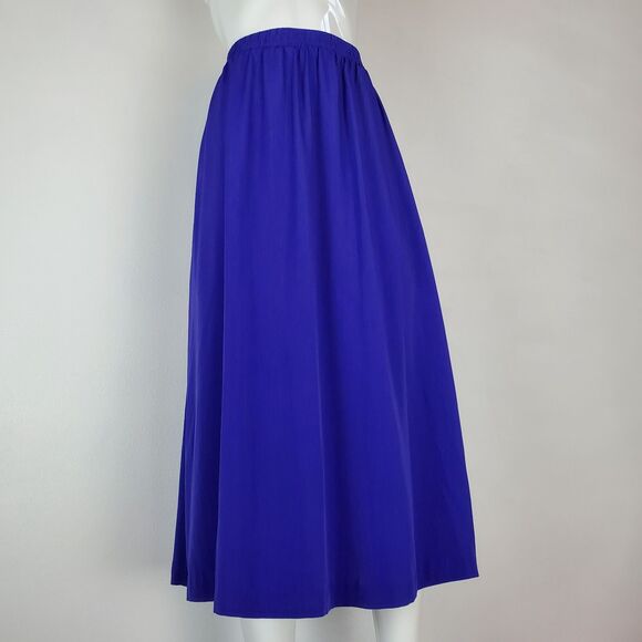 Vintage 80's/90's S.G. Sport Purple Midi Skirt - Picture 1 of 8